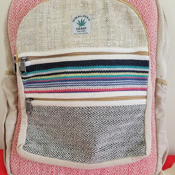 MOVING SALE FINAL PRICE NWOT Handmade Hemp & Cotton Patchwork Back… - Picture 3 of 7